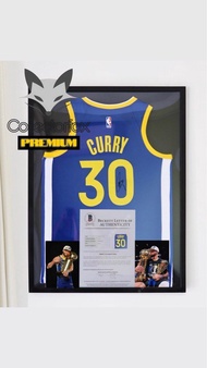 Stephen Curry 勇士客隊簽名球衣 連證書
