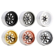 [Cool Wheel Shop] INJORA 1.0 Inch Stamping Steel Frame W1004 Style (Black/Gray/White/Rose Gold, 4 Pc