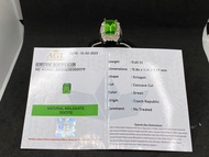 Natural Permata Moldavite Memo Concave Cut