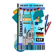 Germany Vinyl Sticker Country Sticker Suitcase and Laptop Travel Sticker