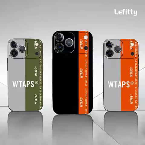 Luxury Streetwear Brand W-W-WtapS Phone Case For iPhone 17 16 15 14 13 12 11 Pro Max Plus Mini Black