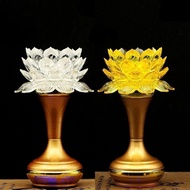 Product LED Colorful Crystal Lotus Lamp Buddha Lamp Lotus Lamp Changming Lamp Lotus Lamp Worship Lam