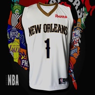 เสื้อบาส เสื้อบาสเกตบอล NBA New Orleans Pelicans เสื้อทีม นิวออร์ลีนส์ พีลิแกนส์ #BK0041 รุ่น Associ