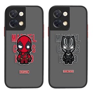 Matte Mobile Phone Cover Skin Feel Shockproof Phone Case Marvel Funny Deadpool Panther For OPPO Reno Z 2 3 4 5 F SE Pro 5G Reno 5 Pro Plus 6 7 8 Z Pro Plus 4G 5G