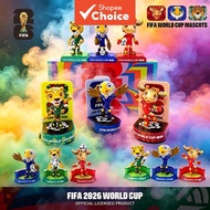 FIFA 2026 World Cup 3-Piece Mascot Collection Set, Maple & Zayu & Clutch, 9 cm / 3.54 in & 6 cm / 2.