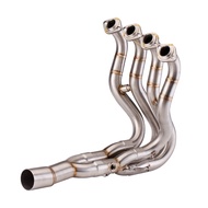 Motorcycle Exhaust Full System Modify Stainless Steel Connect Front Mid Link Pipe For Kawasaki ZX6R 