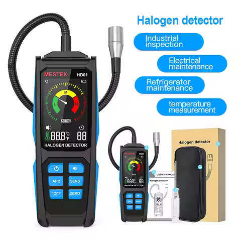 Air Conditioning Leak Detector Refrigerant Halogen Tester Meter HFC HCFC CFC PFC HFO R22 R32 R134A C
