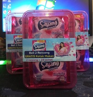 ( GRATIS KOTAK MAKAN )Deterjen Sayang Liquid Sachet 20ml x 24 sachet / Sayang Detergent Sachet 2 Lus