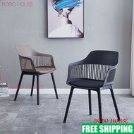 Freeshipping Durable Thickened Plastic Dining Chair Fashionable Comfortable Armrest Backrest Chair I