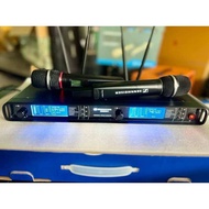 รุ่นใหม่ มี2ฟั่งชัน ส่งสัญญาณได้ไกลมากขึ้น Sennheiser SKM9000 MKll ไมค์ลอยคู่ 4 เสา รุ่นใหม่ ตูดแดง 