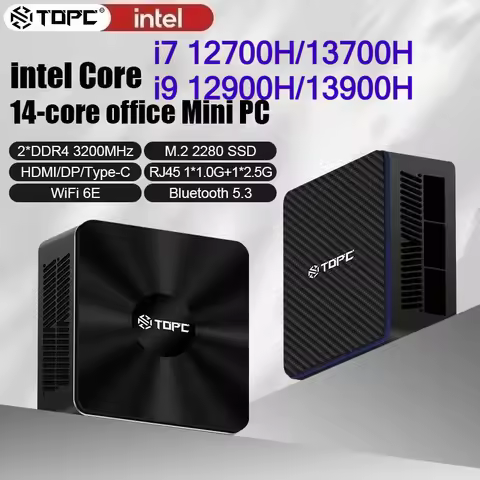 SZBOX S13 Core i7-12700H/13700H i9-12900H/13900H MINI PC DDR4 32GB 1TB PCIe SSD WIIF6E BT5.3 Dual La