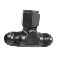 Car Fuel Hose Line 3-Way Tee T-Piece Fitting Adapter AN8 8-AN Female to 2x AN8 8-AN Male Connector
