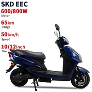 China made 10inch 12inch 600W 800W 40-50km/h speed 45-65km range eec electric scooter moped motorcyc