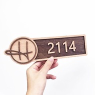 客製化 木製簡約字母數字門牌 掛牌