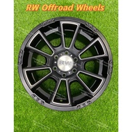 *SET*RW Offroad Wheels Black Milling GR066 18x9 ET-15 6H139.7 CB106.1  Sport Rim for 4x4 with (4pcs)