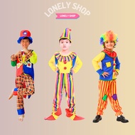 Clown Costume​ Baso Set​ Circus Party Colorful Joker Cosplay Costume Kids Costume