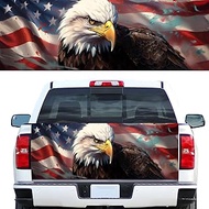 Turck Tailgate Wraps Decals - 66x23.6 in Tailgate Decals for Trucks, American Egale Flag Tailgate Gr