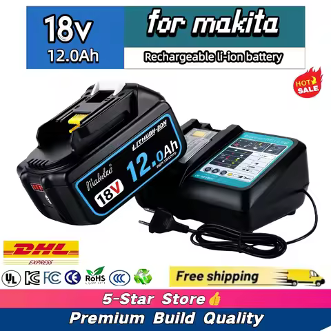 High Performance for Makita 18V Battery Compatible with DTD172 DHR202 DDF487 Cordless Drills Drivers