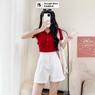 Twentyfive women's polo shirt, short-sleeved, slim fit, 4 buttons TL10
