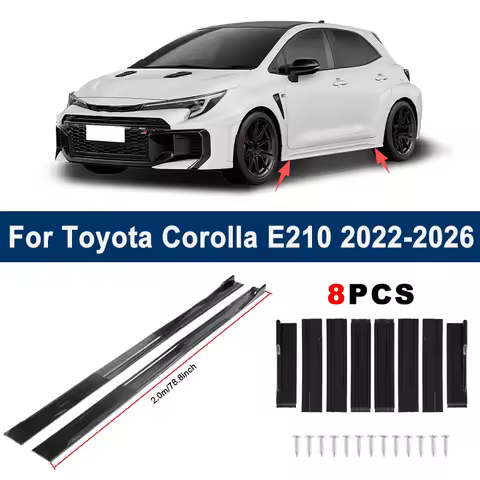 2m Sectional Side Skirt Extension Lips For Toyota Corolla E210 2022-2026 - Racing Side Spoiler Car M