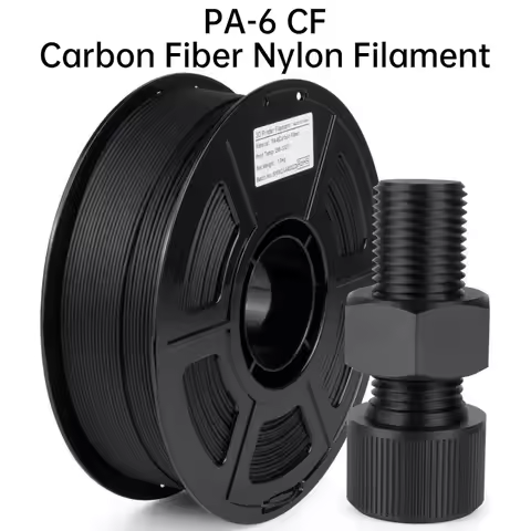 Carbon Fiber PA6 Filament 1.75mm, Wear Resistant & High Strength 3D Printer Filament,PA6-CF Carbon F