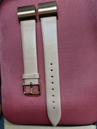 Fitbit charge 2玫瑰金金屬扣配真皮錶帶/Rosy gold match adapter with leather