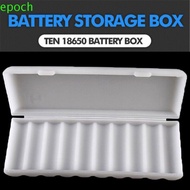 EPOCH Battery Holder PP White Container Organizer 10X18650 Storage Box