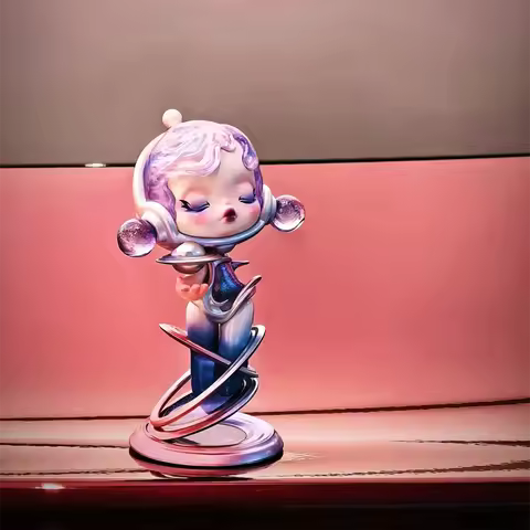 Skullpanda Hanging Card Mermaid Flowing Light Lwth Sound Action Figures Skullpanda Collectible Model