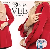 (vaccine friendly )BLOUSE VEE by HASNURI 🌺 baju easy vaccine / baju mesra vaksin / blouse berpoket / blouse muslimah