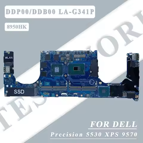 Laptop Motherboard For Dell Precision 5530 XPS 9570 G with I9-8950HK CPU N18P-Q3-A1 0X78C1 Notebook 