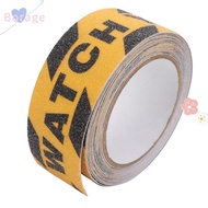 BORRAONE Safety Tape, 1.97 Inch PVC Material Non Slip Tape, Non Skid Strong Adhesive Black Yellow 5m