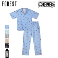 Forest Baju Tidur | (1 Pc) Forest X One Piece Unisex Woven Cotton Short Sleeve Long Pants Pyjamas - 