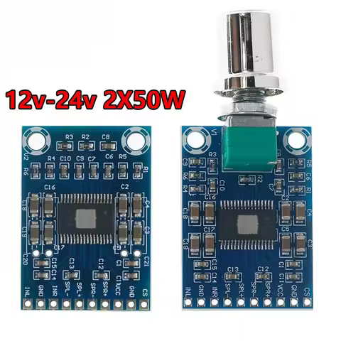 tPa3116D2 XH-M564 50W+50W 2.0 Channel Digital Stereo Audio Power Amplifier Board DC 12-24V