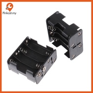 Pinkcat 8*AA 12V Battery Clip Slot Storage Holder Box Case With 9V Snap Connector MY