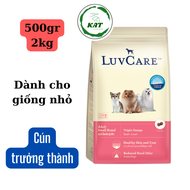 [500gr 2kg] Hạt thức ăn cho chó Luvcare - Dành cho chó giống nhỏ - Gói 500gr 2kg - KAT Love Pets