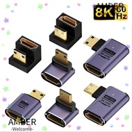 AMBER1 8K 60HZ HDTV Adapter, Male to Female UHD HDMI-compatible Converter, Monitor Projector Laptop AF-AM LED HD 2.1 Connector