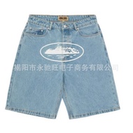Corteiz Alcatraz Alcatraz Devil Island Jeans Middle Pants Star Embroidery High Street shorts Casual 