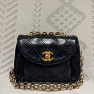 💎Chanel香奈兒｜中古款vintage｜雕花鏈條雕花雙C扣CF ｜小元寶