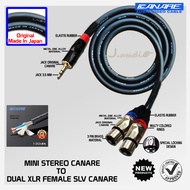 HP made in japan - Audio cable sound cable/ Besthp 1x Mini Stereo 3.5 mm CN to 2x XLR Female CN SLV 