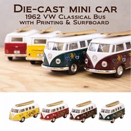 Japan Volkswagen 1/32 Surfboard Graffiti Car Model Pull Back Bus Alloy 1962 VW Van Fujitsu Sales