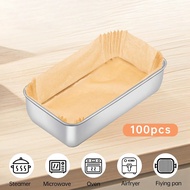Disposable Baking Paper Liners Disposable Bread Tray Liner 100pcs Non-stick Bread Loaf Pan Liners 9x