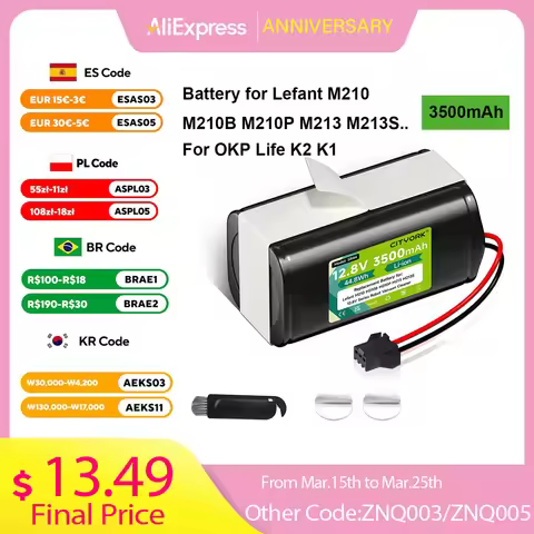12.8V 3500mAh Battery for Lefant M210 M210B M210P M213 M213S M213B M1 for OKP Life K2 K1 100% Capaci