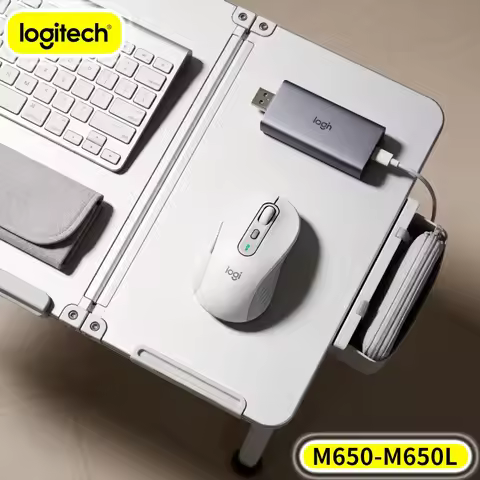 Logitech M650/M650L Signature Wireless Mouse - 400-4000 DPI, Silent Clicks, 10M Range, Compatible Wi