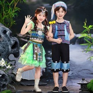 Six One Minority Ethnic Costume Children Hani Ethnic Miao Ethnic Costume Yao Ethnic Ethnic Dance Per