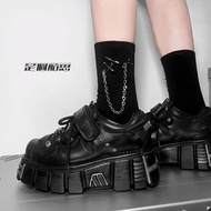 Cool Original ดีไซน์ Chain Link Short Socks Pin เลกกิ้ง Popular HyunA Style หลากหลาย Half Tube Socks