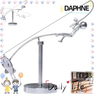 DAPHNE-HOME The Fisherman Balancing Sculpture, Handmade Gift Kinetic Fishing Sculpture, Creative Des