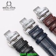 Strap TITUS TITUS TITUS Strap Men Women Genuine Leather Long-lasting Series Cowhide Watch Chain Butt