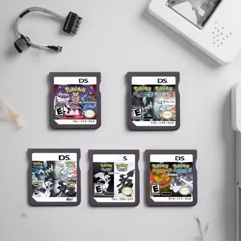NDS Game Cartridges Pokémon Series Combo 2in1 3in1 4in1 English Games Compatible with Nintendo DS DS