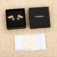 Double Agate Pearl Design Wing Earrings GSUA