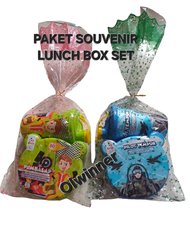 GROSIR 1 LUSIN ( 12 PCS) PAKET SOUVENIR ULANG TAHUN BABY FUN/KOTAK MAKAN DAN BOTOL MINUM/TEMPAT MAKA